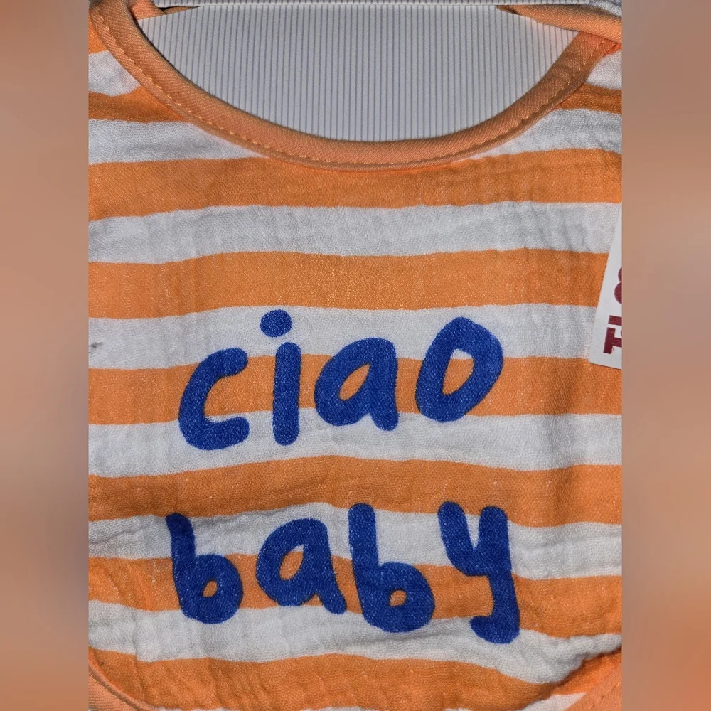 La Dolce Vita By Chickpea 3 Pack Bibs Soft Absorbant Snap Closure